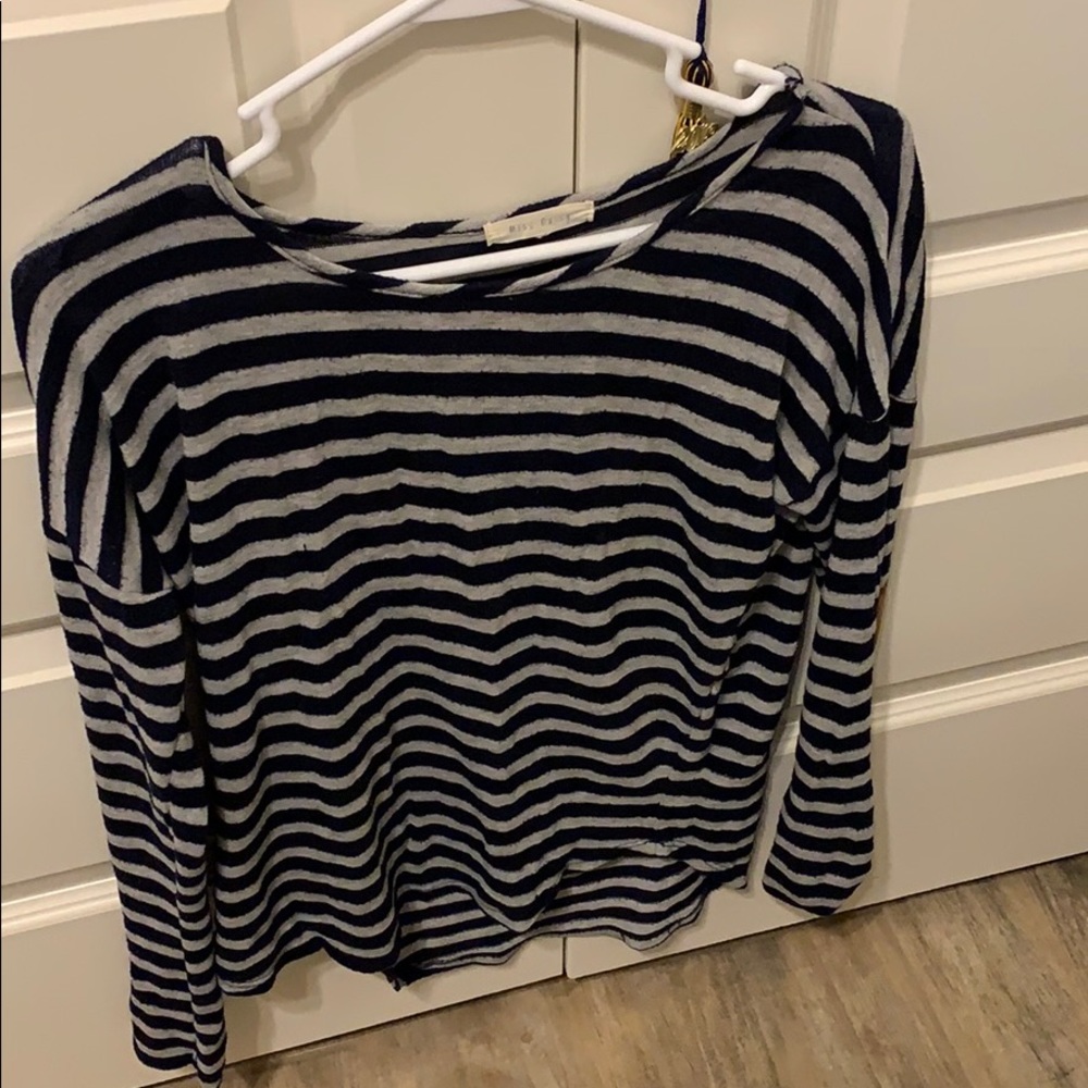 Blue and Grey Stripped Tee